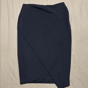 H&M Black Asymmetrical Midi Skirt